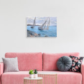 Zeilboten op de rivier canvas afdruk (Insitu (Woonkamer))