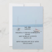 Zeilboten op de rivier kaart (Achterkant)