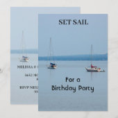 Zeilboten op de rivier kaart (Voorkant / Achterkant)