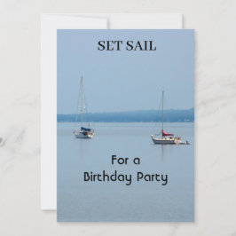 Zeilboten op de rivier kaart