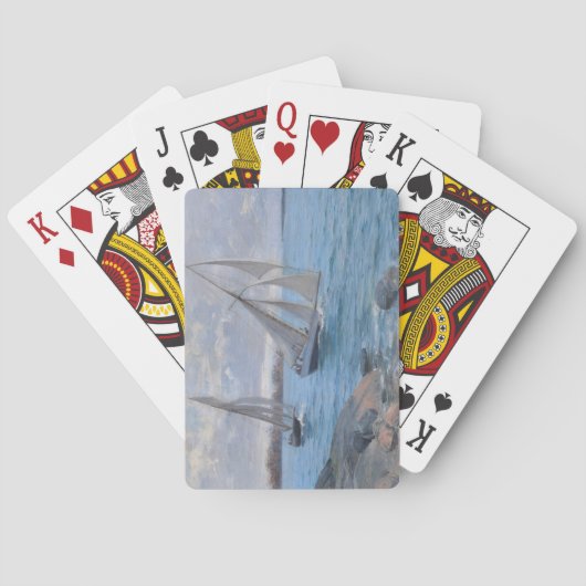 Zeilboten op de rivier pokerkaarten (Achterkant)