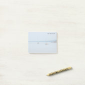 Zeilboten op de rivier post-it® notes (Op bureau)