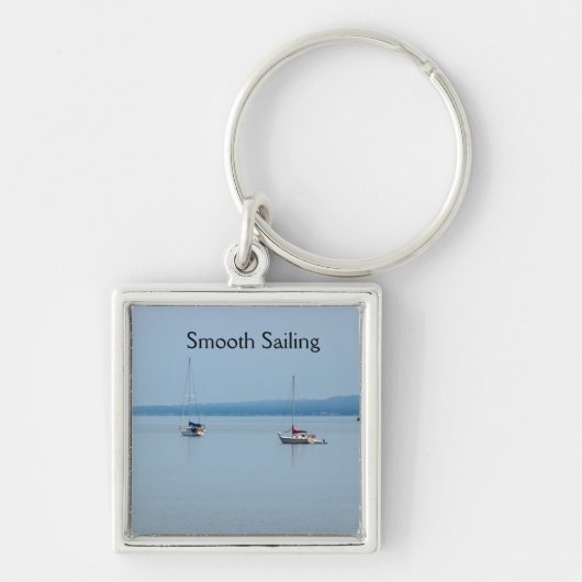 Zeilboten op de rivier sleutelhanger (Voorkant)
