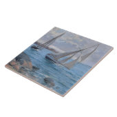 Zeilboten op de rivier tegeltje (Zijkant)