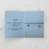 Zeilboten op de rivier uitnodiging (Binnen)