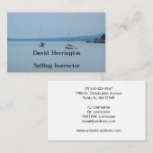 Zeilboten op de rivier visitekaartje (Voorkant / Achterkant)