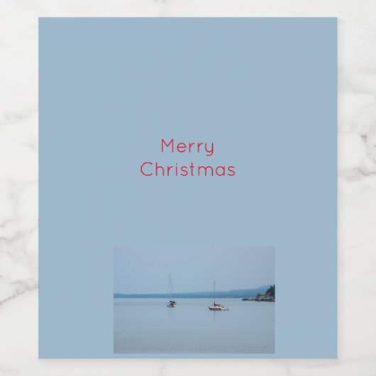 Zeilboten op de rivier wijn etiket (Enkel label)