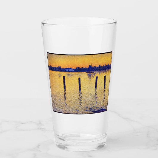 Zeilboten op de Schelde (België) Glas (Voorkant)