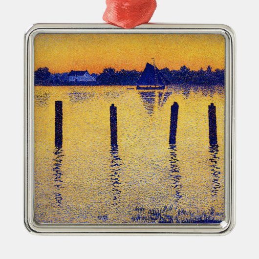 Zeilboten op de Schelde (België) Metalen Ornament (Voorkant)