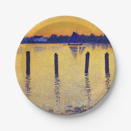 Zeilboten op de Schelde (België) Papieren Bordje