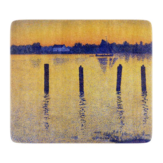 Zeilboten op de Schelde (België) Snijplank (Voorkant)