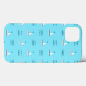 Zeilboten op het blauw Zee Case-Mate iPhone Case (Achterkant (horizontaal))