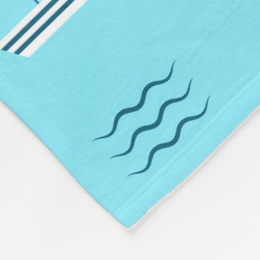 Zeilboten op het blauw Zee Fleece Deken (Hoek)
