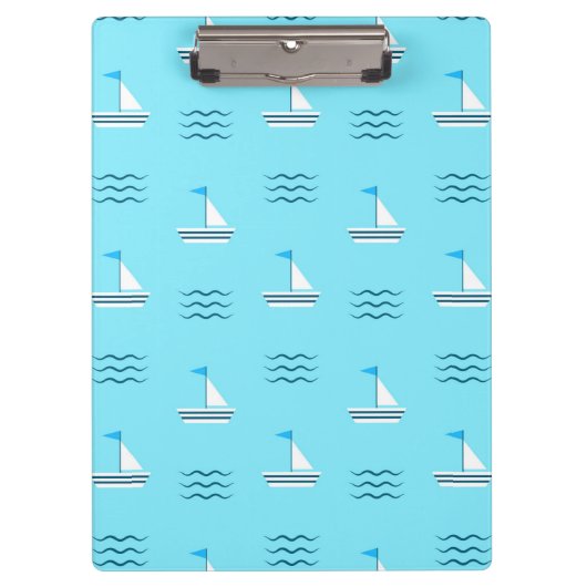 Zeilboten op het blauw Zee Klembord (Voorkant)