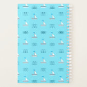 Zeilboten op het blauw Zee Planner (Achterkant)