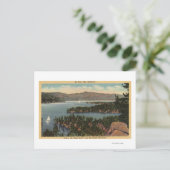 Zeilboten op het meer briefkaart (Staand voorkant)