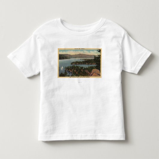 Zeilboten op het meer kinder shirts (Voorkant)