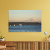 Zeilboten op het meer van Washington, met Mercer I Canvas Afdruk (Insitu (Woonkamer))