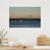 Zeilboten op het meer van Washington, met Mercer I Poster (Keuken)