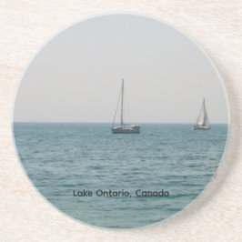 Zeilboten op het Ontariomeer Zandsteen Onderzetter