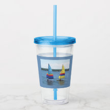 Zeilboten op het Silver Lake Acrylic Tumbler
