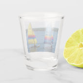 Zeilboten op het Silver Lake Shot Glas (Achterkant)