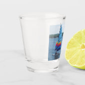 Zeilboten op het Silver Lake Shot Glas (Links)