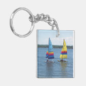 Zeilboten op het Silver Lake Sleutelhanger (Voorkant Links)