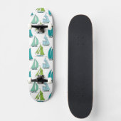 Zeilboten Op Het Water Patroon Persoonlijk Skateboard (Voorkant)