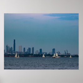 Zeilboten op het Water Poster