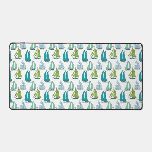 Zeilboten op het waterpatroon bureaumat (Voorkant)
