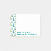 Zeilboten op het waterpatroon | Jouw namen toevoeg Post-it® Notes (Voorkant)