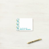 Zeilboten op het waterpatroon | Jouw namen toevoeg Post-it® Notes (Op bureau)