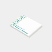 Zeilboten op het waterpatroon | Jouw namen toevoeg Post-it® Notes (Schuin)