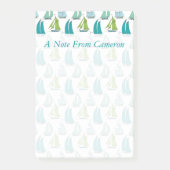 Zeilboten op het waterpatroon | Jouw namen toevoeg Post-it® Notes (Voorkant)