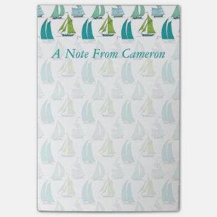 Zeilboten op het waterpatroon   Jouw namen toevoeg Post-it® Notes