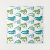 Zeilboten op het waterpatroon wandkleed (Voorkant)