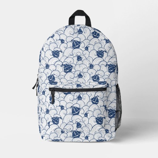 Zeilboten op het Zee Bedrukte Rugzak (Voorkant)