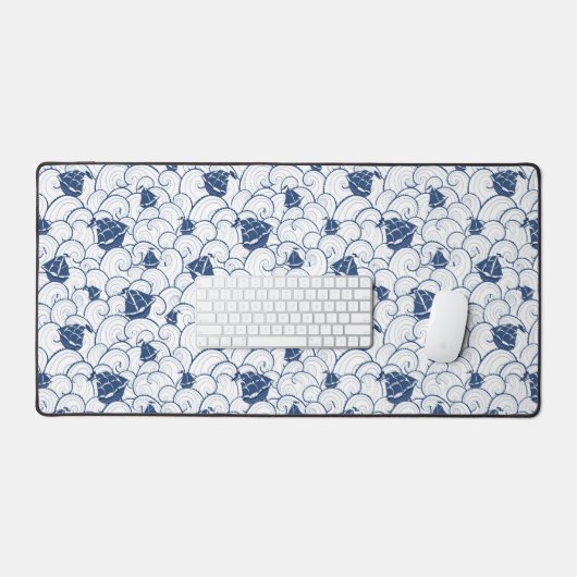Zeilboten op het Zee Bureaumat (Keyboard & Muis)