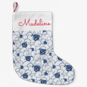 Zeilboten op het Zee | Jouw namen toevoegen Kleine Kerstsok (Voorkant)