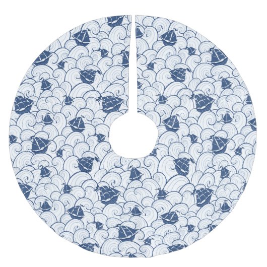 Zeilboten op het Zee Kerstboom Rok (Voorkant)