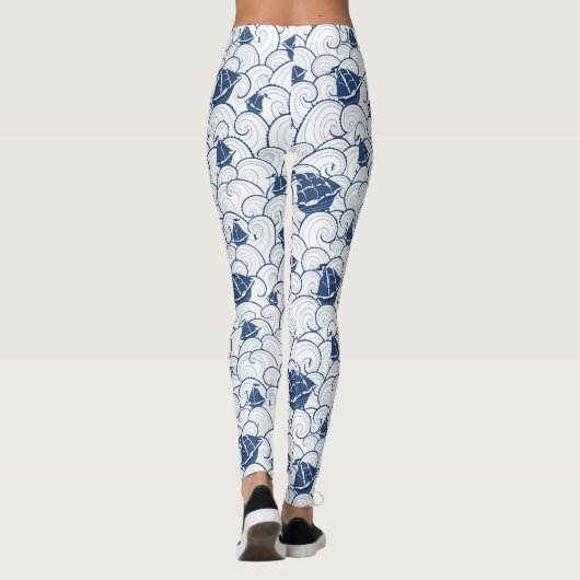 Zeilboten op het Zee Leggings (Achterkant)