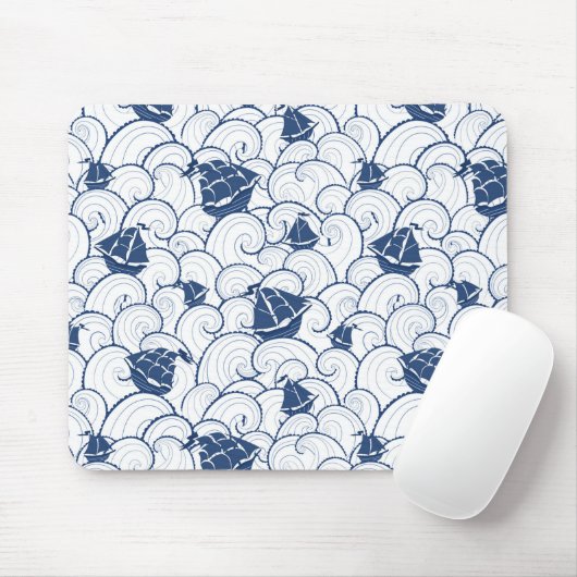 Zeilboten op het Zee Muismat (Met muis)