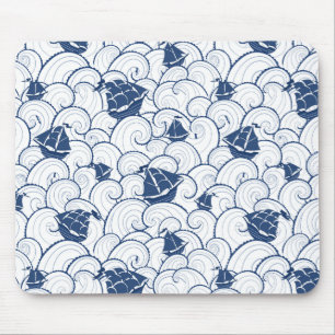 Zeilboten op het Zee Muismat