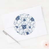 Zeilboten op het Zee Ronde Sticker (Envelop)