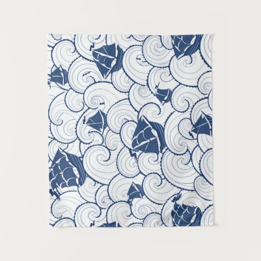 Zeilboten op het Zee Wandkleed (Voorkant)