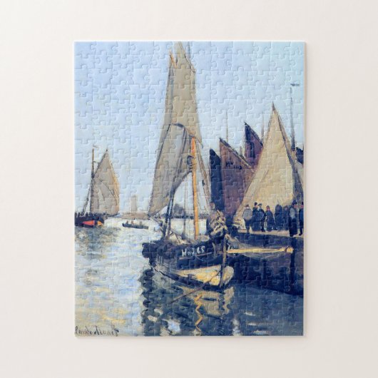 Zeilboten op Honfleur Monet Fine Art Legpuzzel (Verticaal)