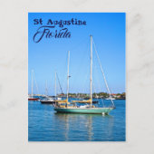 Zeilboten op Matanzas Bay St. Augustine Florida Briefkaart (Voorkant)