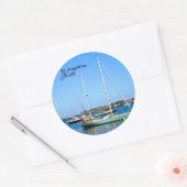 Zeilboten op Matanzas Bay St. Augustine Florida Ronde Sticker (Envelop)