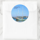 Zeilboten op Matanzas Bay St. Augustine Florida Ronde Sticker (Tas)